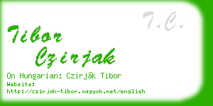 tibor czirjak business card